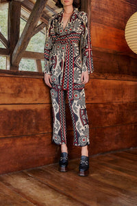 Pantalon Passion en foulard - Noir
