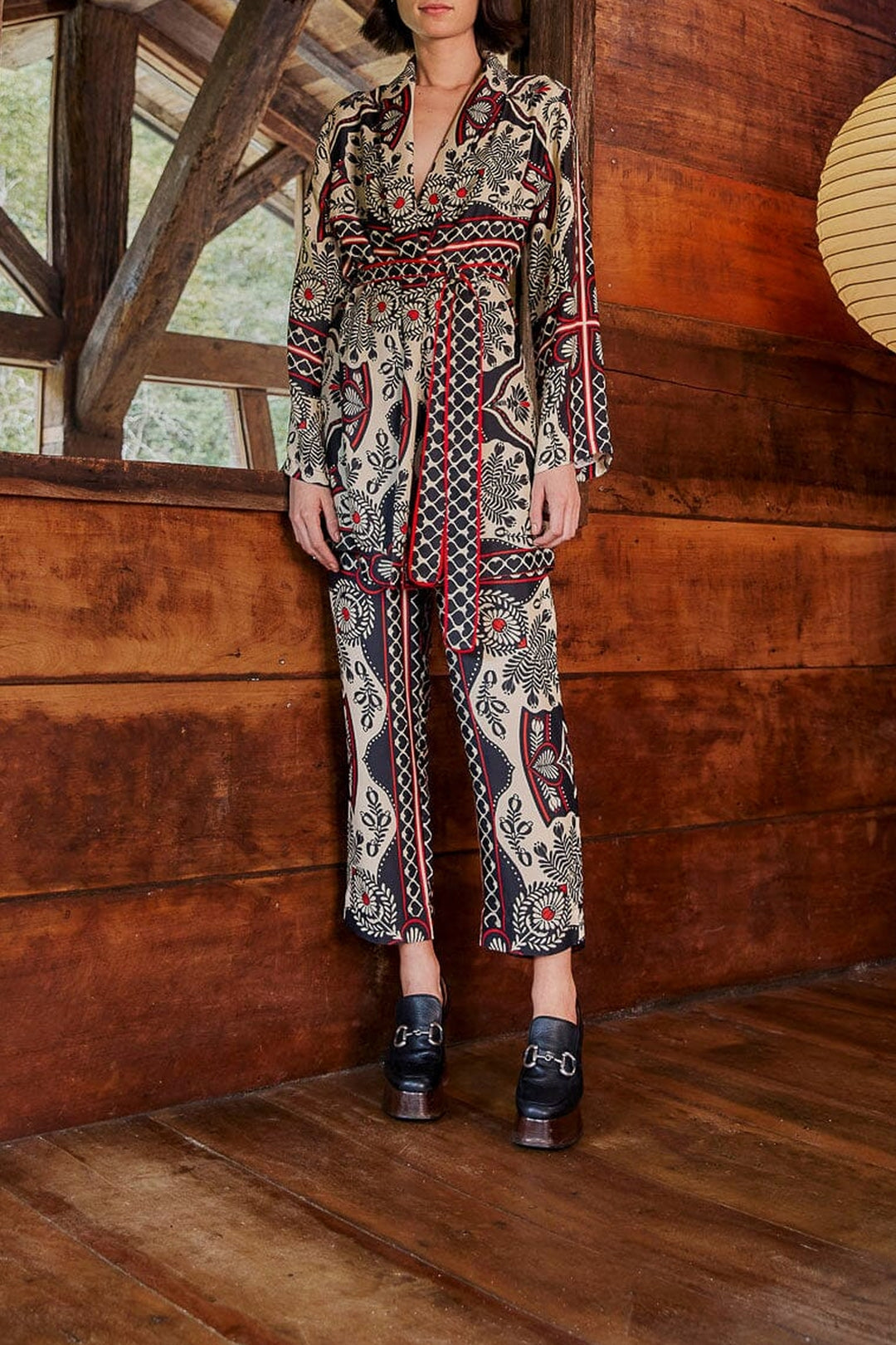 Pantalon Passion en foulard - Noir