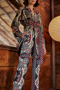 Pantalon Passion en foulard - Noir