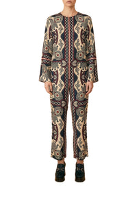 Pantalon Passion en foulard - Noir