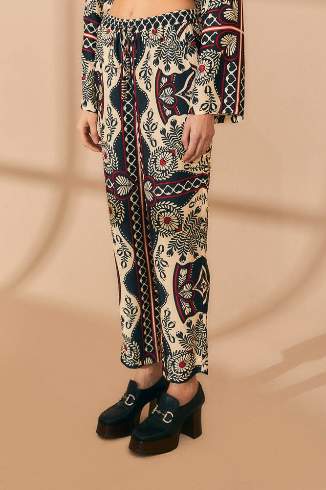 Pantalon Passion en foulard - Noir