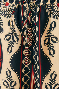 Pantalon Passion en foulard - Noir