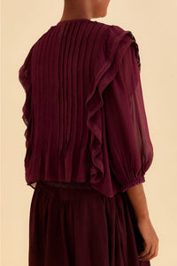 Burgundy Blouse - Burgundy