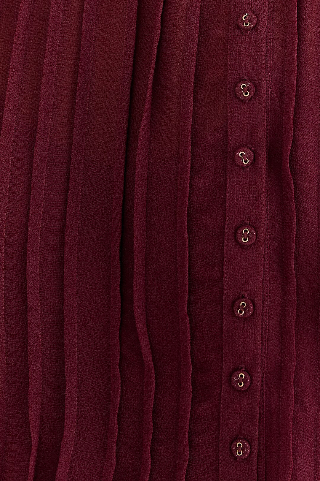 Blouse à volants boutonnée - Bordeaux
