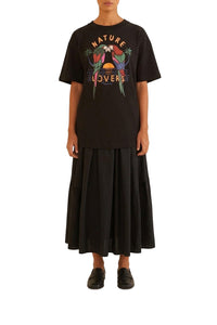 T-shirt Nature Lovers en coton - Noir