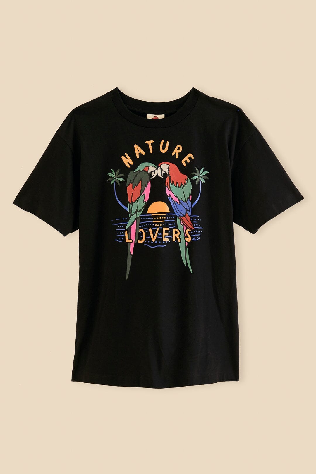 T-shirt Nature Lovers en coton - Noir