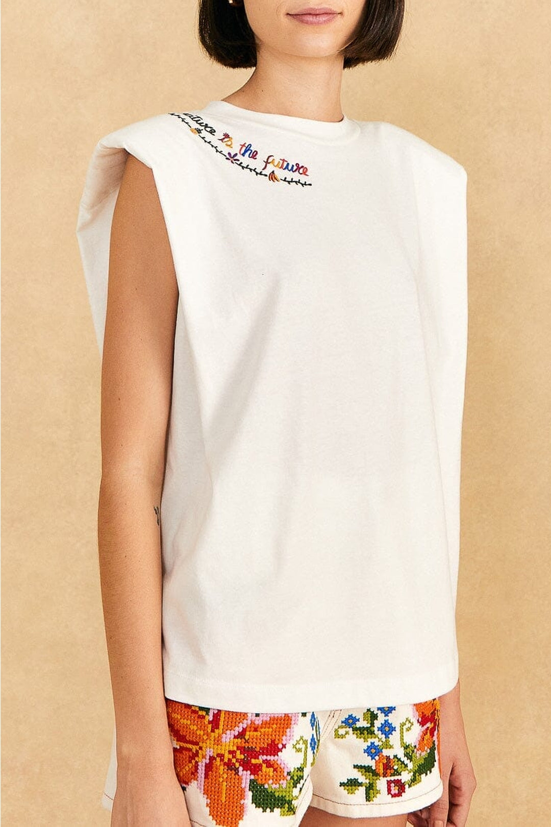 Chemise Nature Is The Future brodée - Blanc