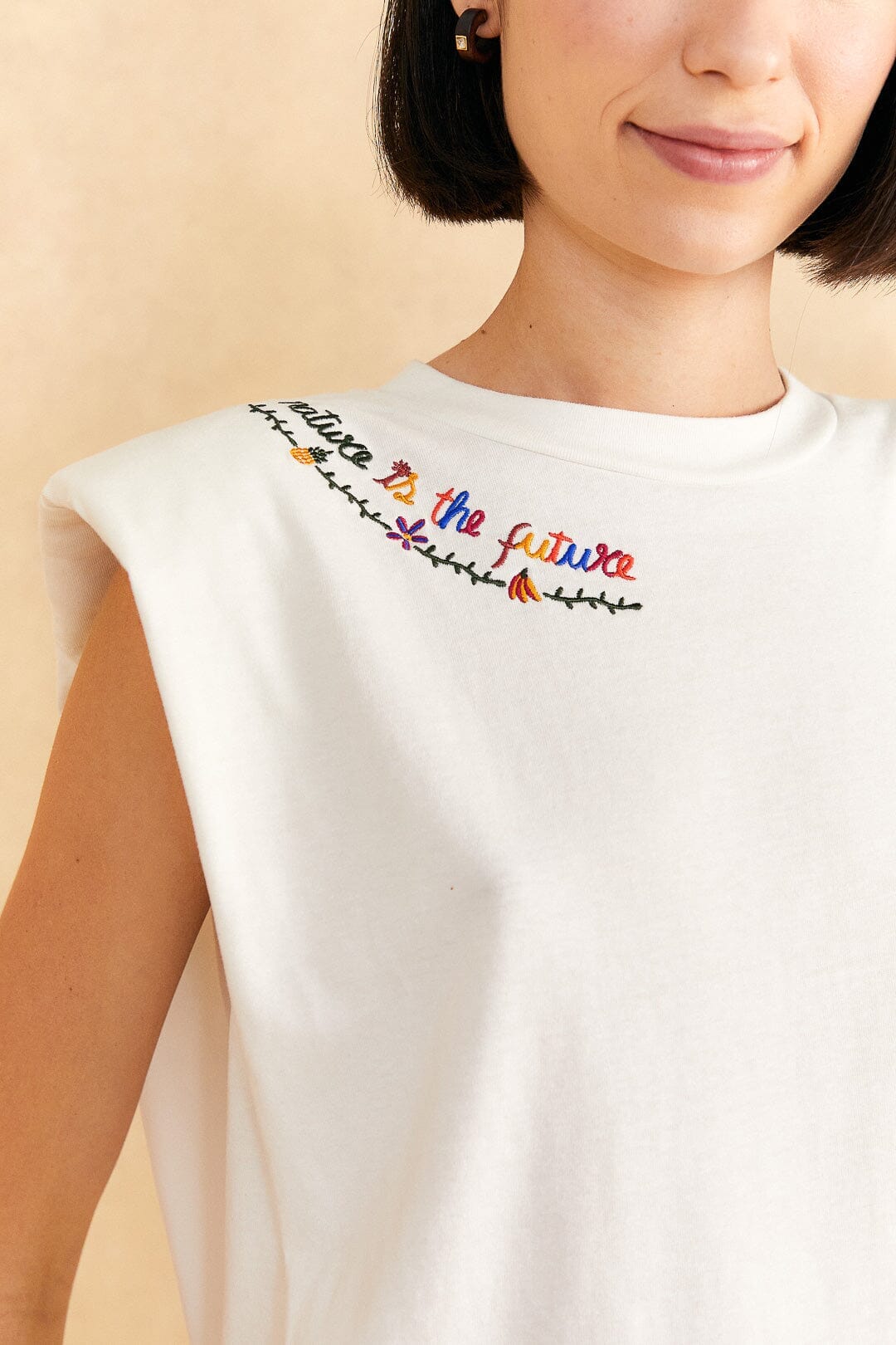 Chemise Nature Is The Future brodée - Blanc