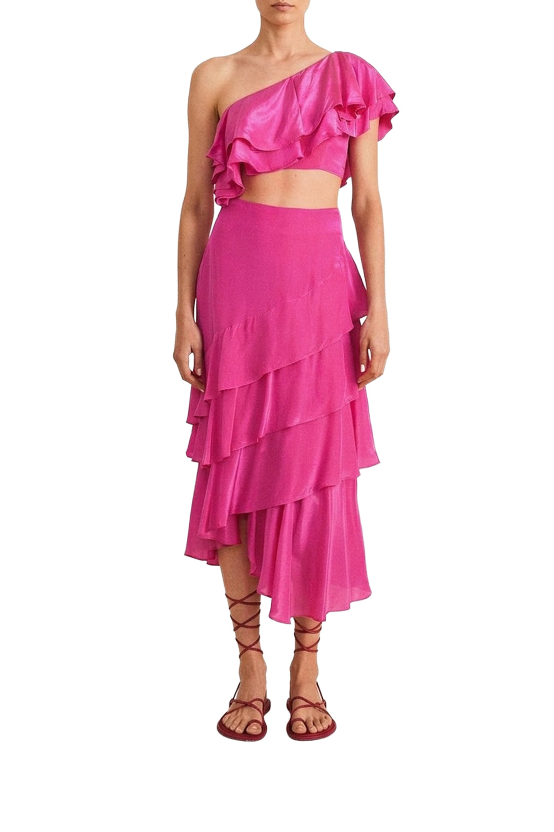Top Marrocaine Ruffle - Rose