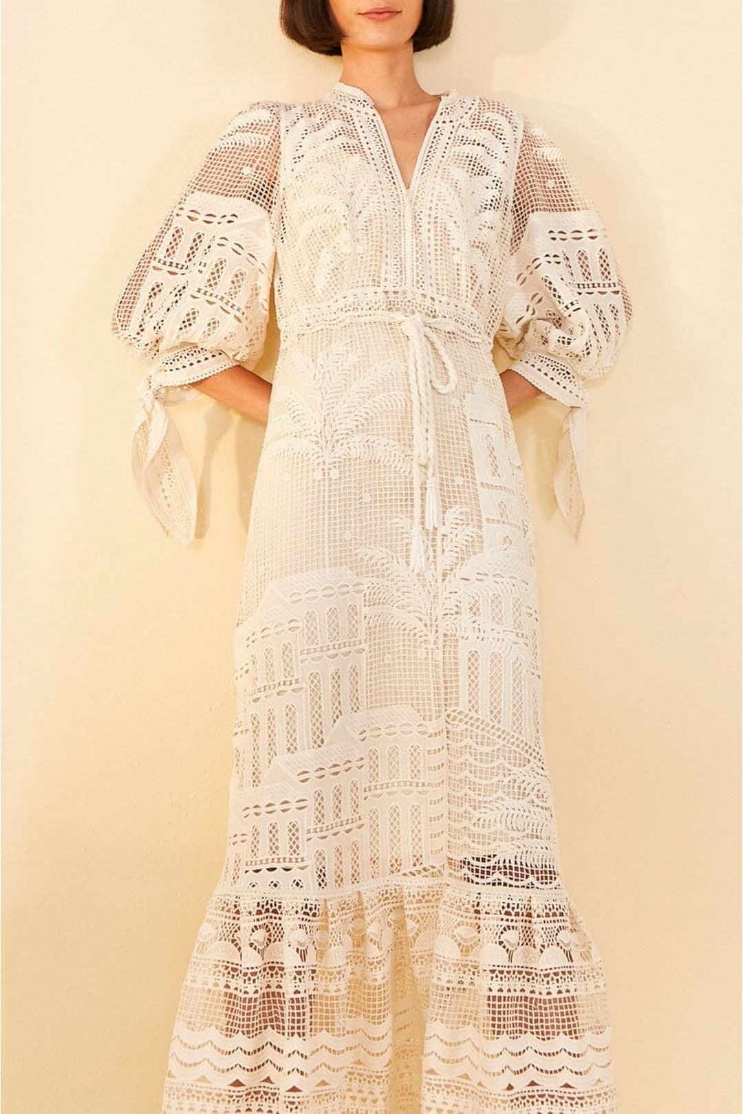 Robe longue Morada Boa Guipire - Blanc