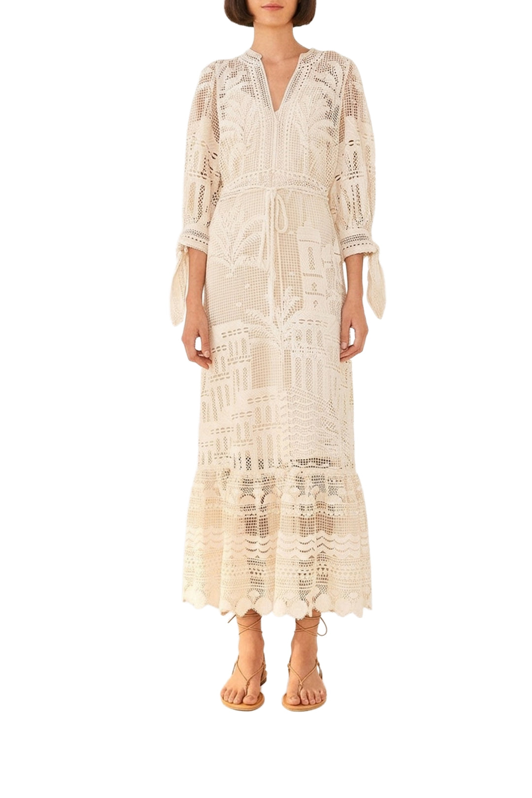 Robe longue Morada Boa Guipire - Blanc