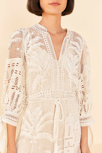 Robe longue Morada Boa Guipire - Blanc