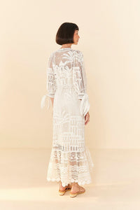 Robe longue Morada Boa Guipire - Blanc