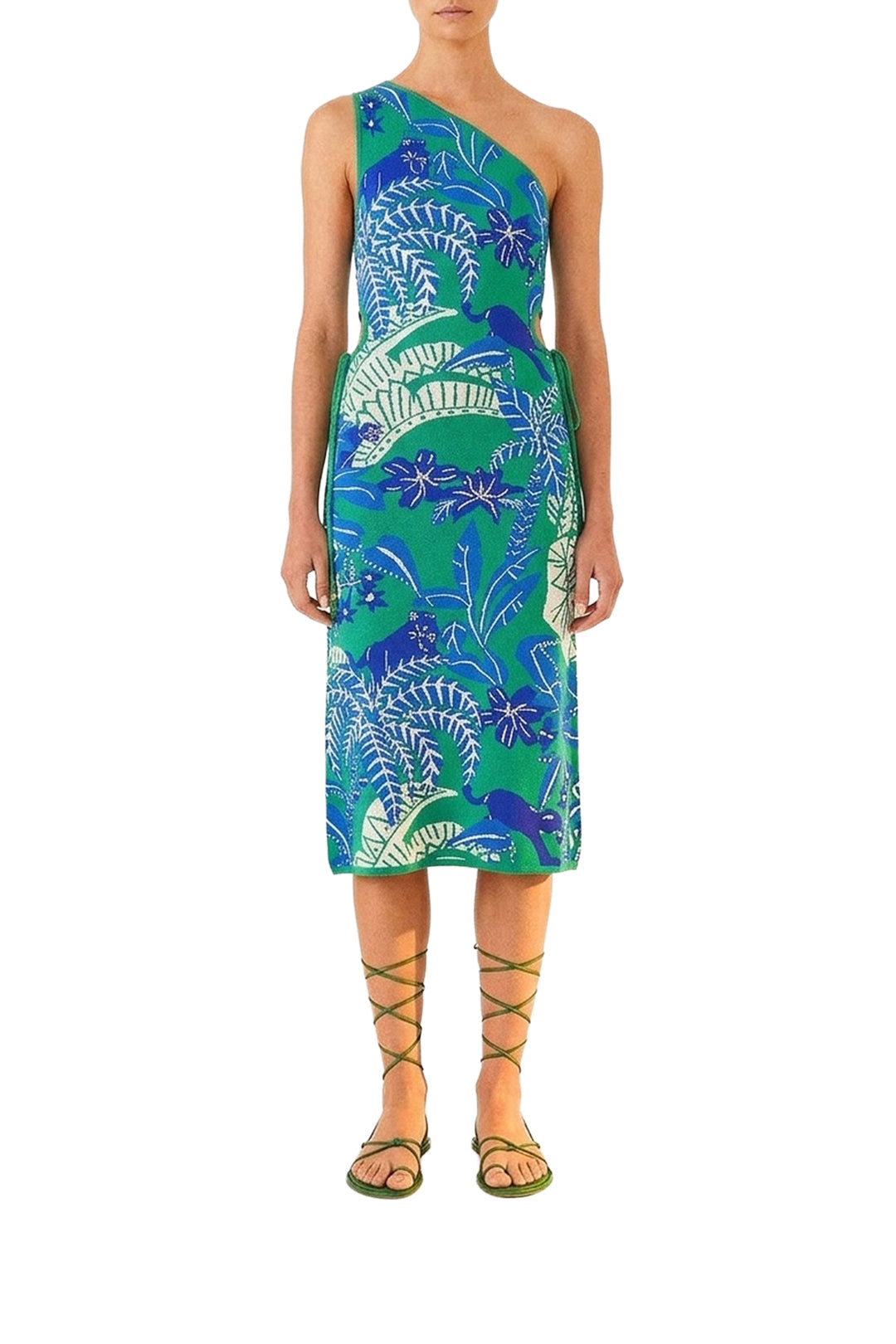 DJV_Jungle Panther Green Robes midi - Jungle Panther Green