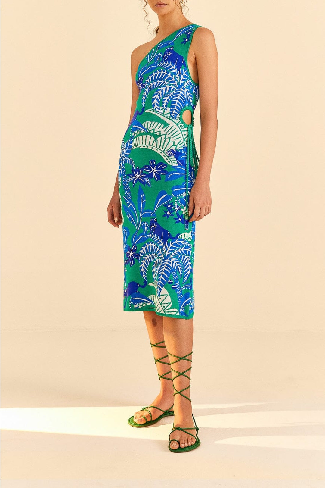 DJV_Jungle Panther Green Robes midi - Jungle Panther Green