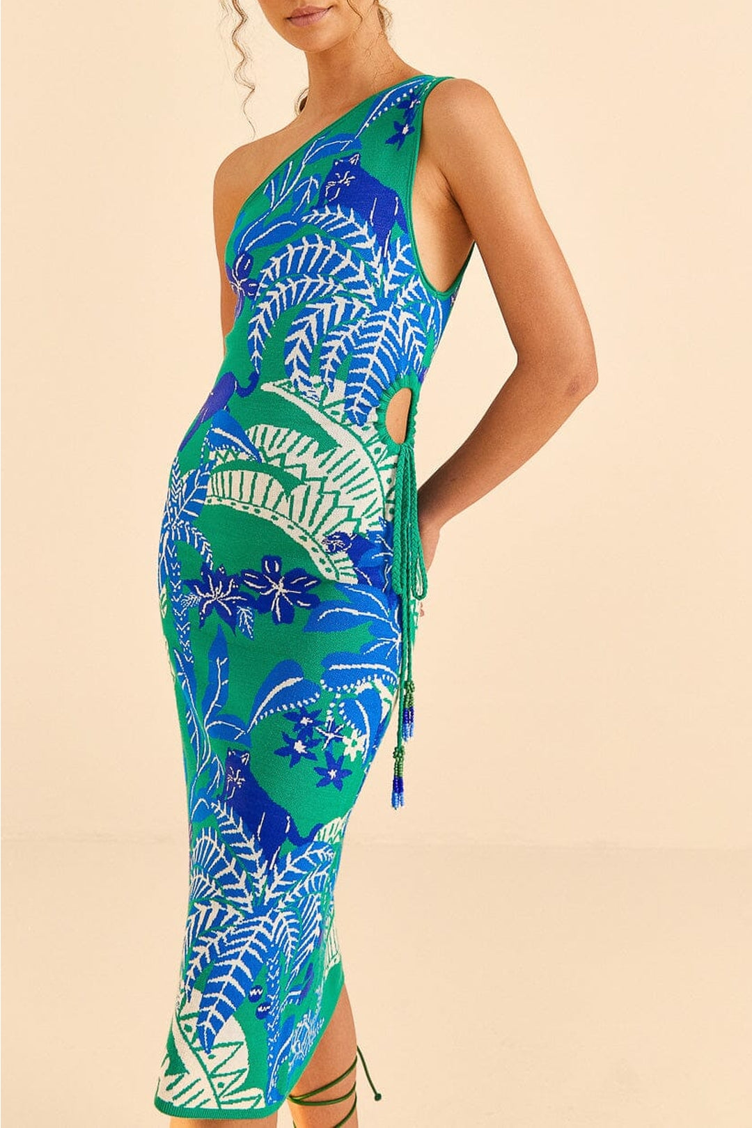 DJV_Jungle Panther Green Robes midi - Jungle Panther Green