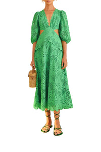Robe midi Richilieur - Vert