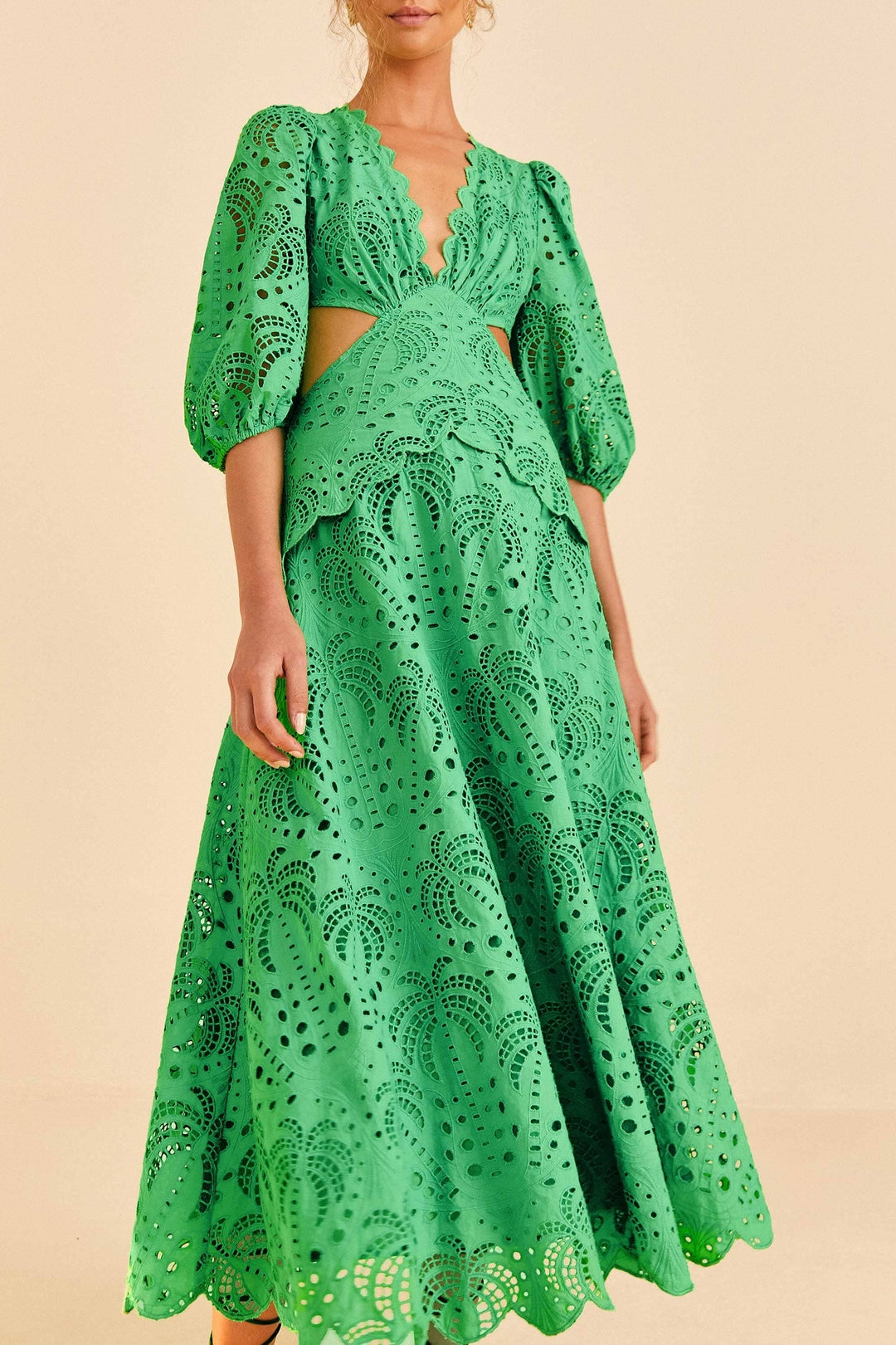 Robe midi Richilieur - Vert
