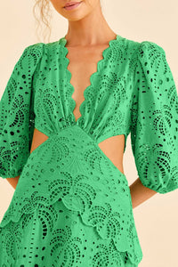 Robe midi Richilieur - Vert