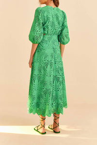 Robe midi Richilieur - Vert