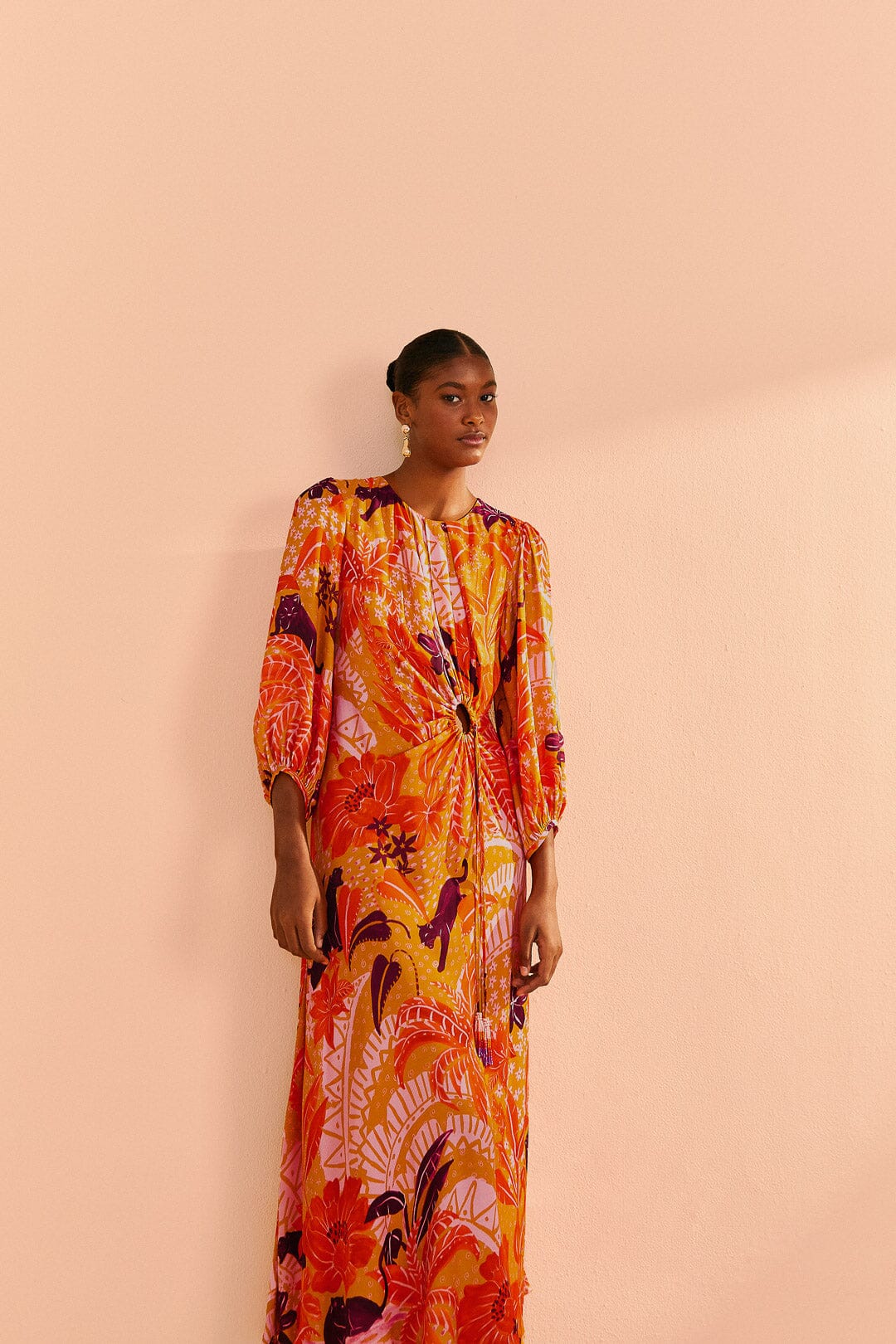 NEW_Jungle Panther Beige Robes midi - Jungle Panther Beige