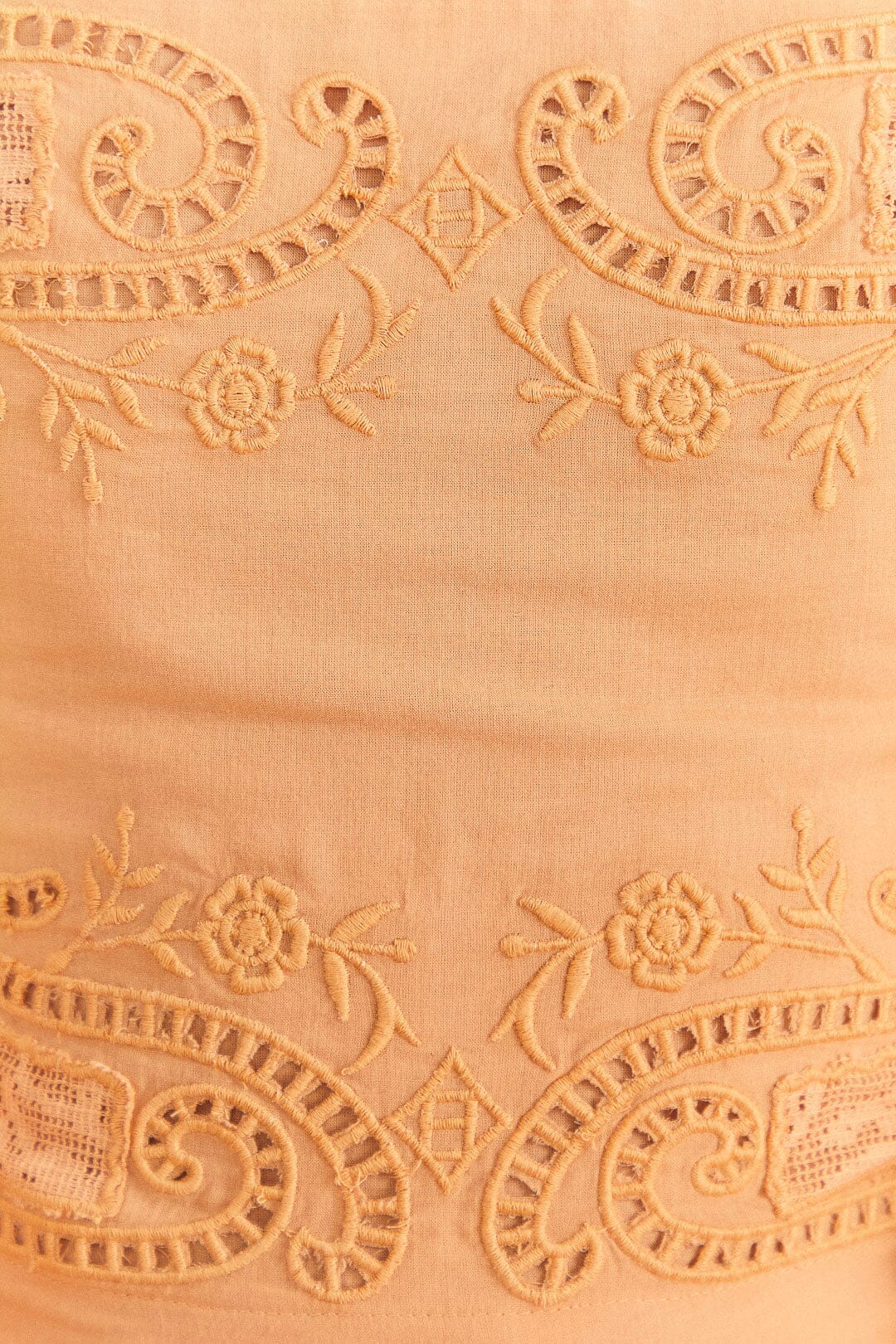 Dark Sand cotton lace blouse - Beige
