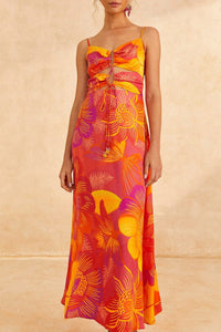 Robe longue Summer Garden Ombre - Multicolore