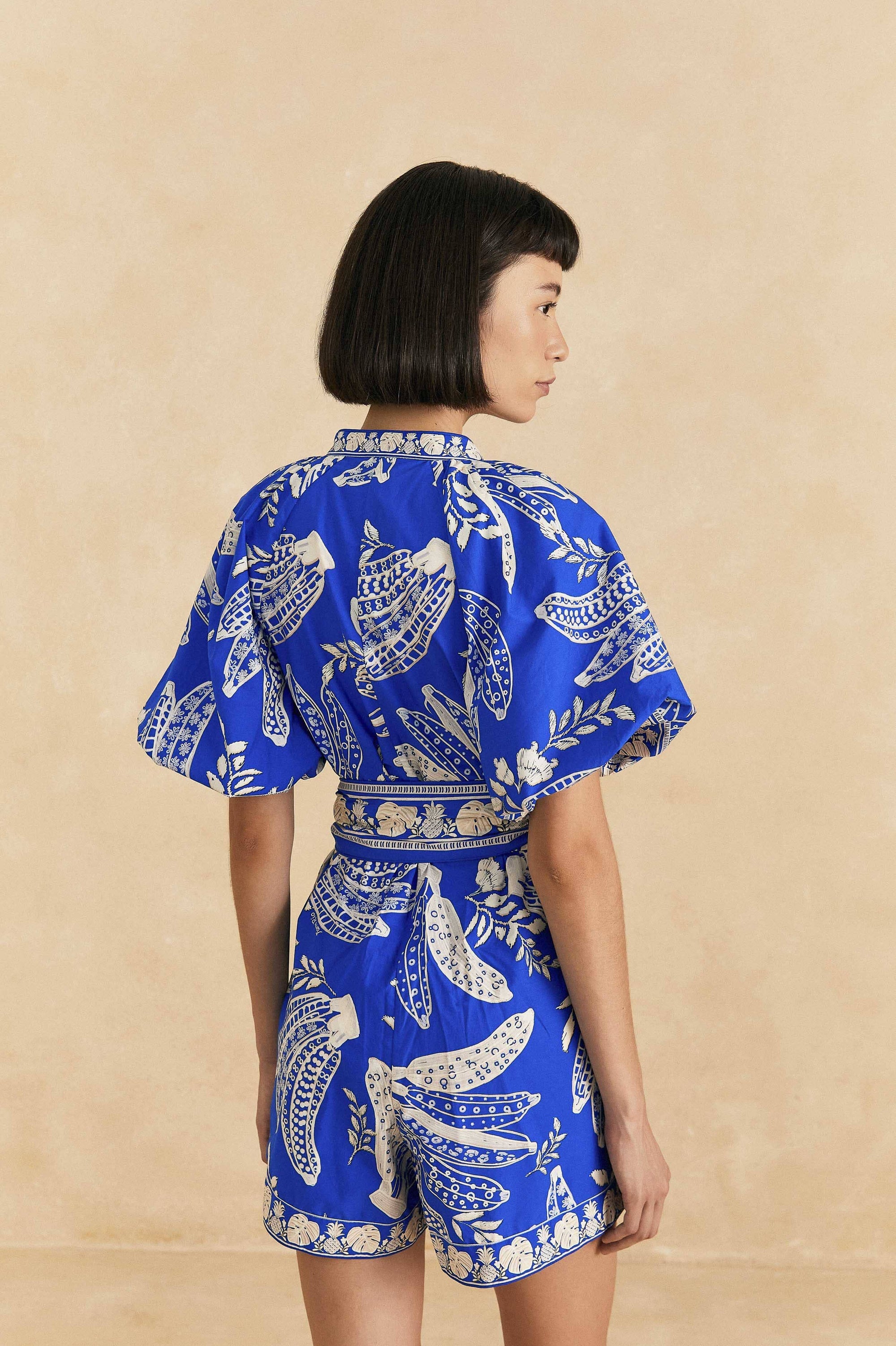 NEW_Lace Bananas Navy Blue Robes courtes - Lace Bananas Navy Blue