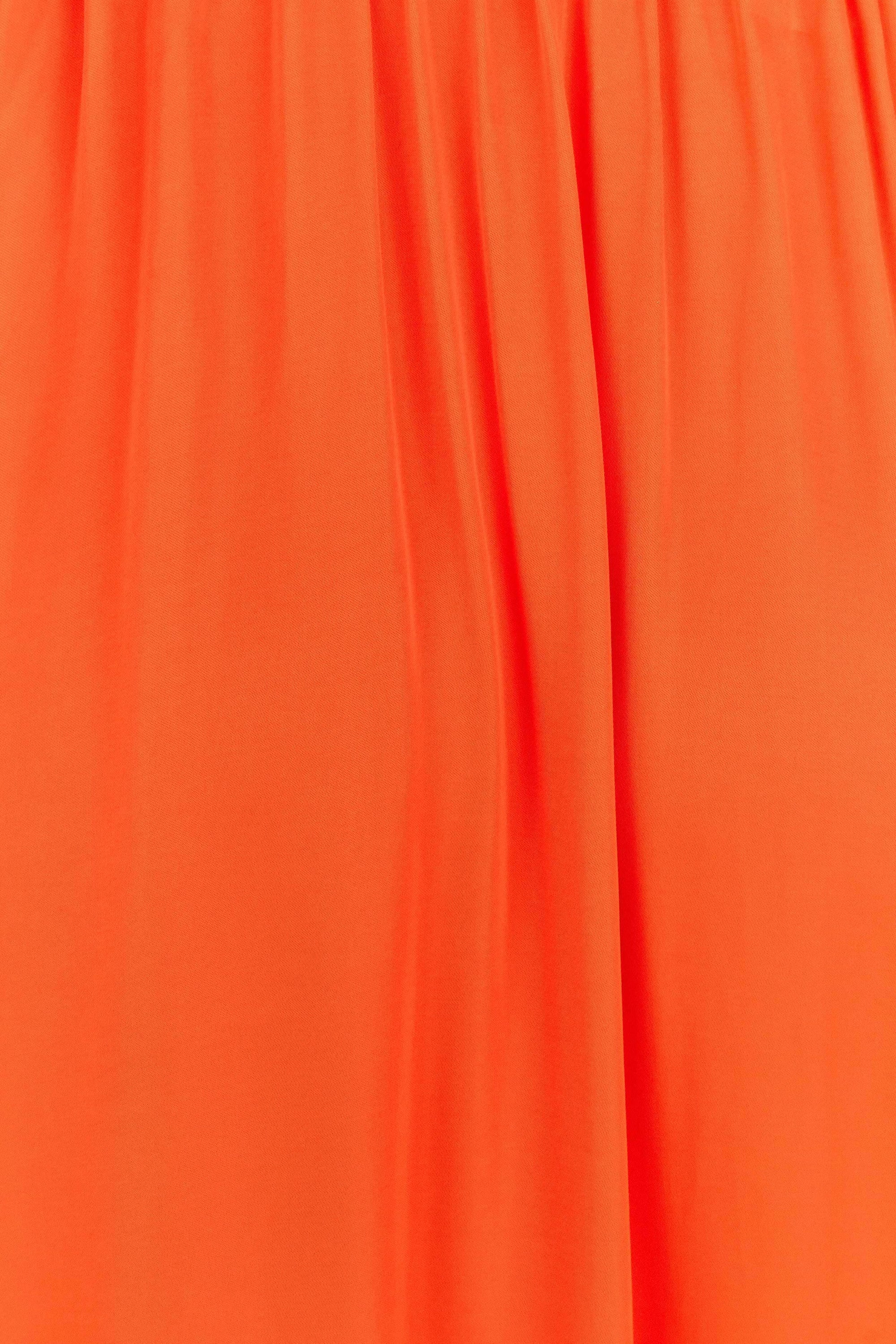 MEDIA OFF LINE_Robe midi Viscose Satin - Rouge