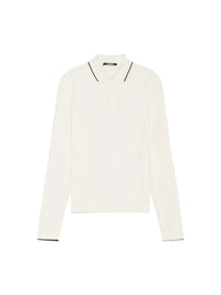 Polo Tricot en maille fine - Off White