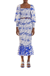 Pitta Waves Off White Blouse - Pitta Waves Off White