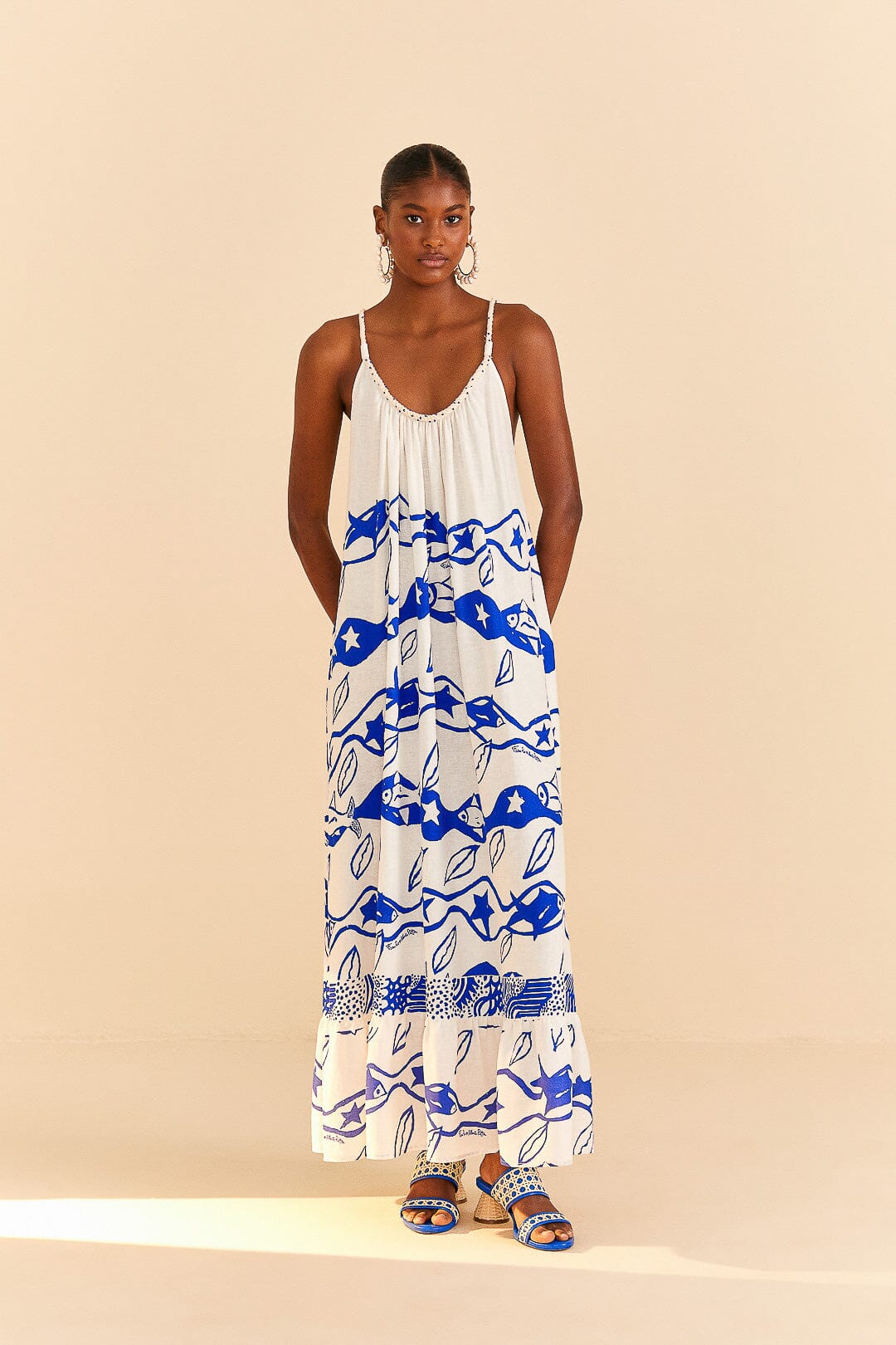 NEW_Pitta Waves Off White Robes longues - Pitta Waves Off White