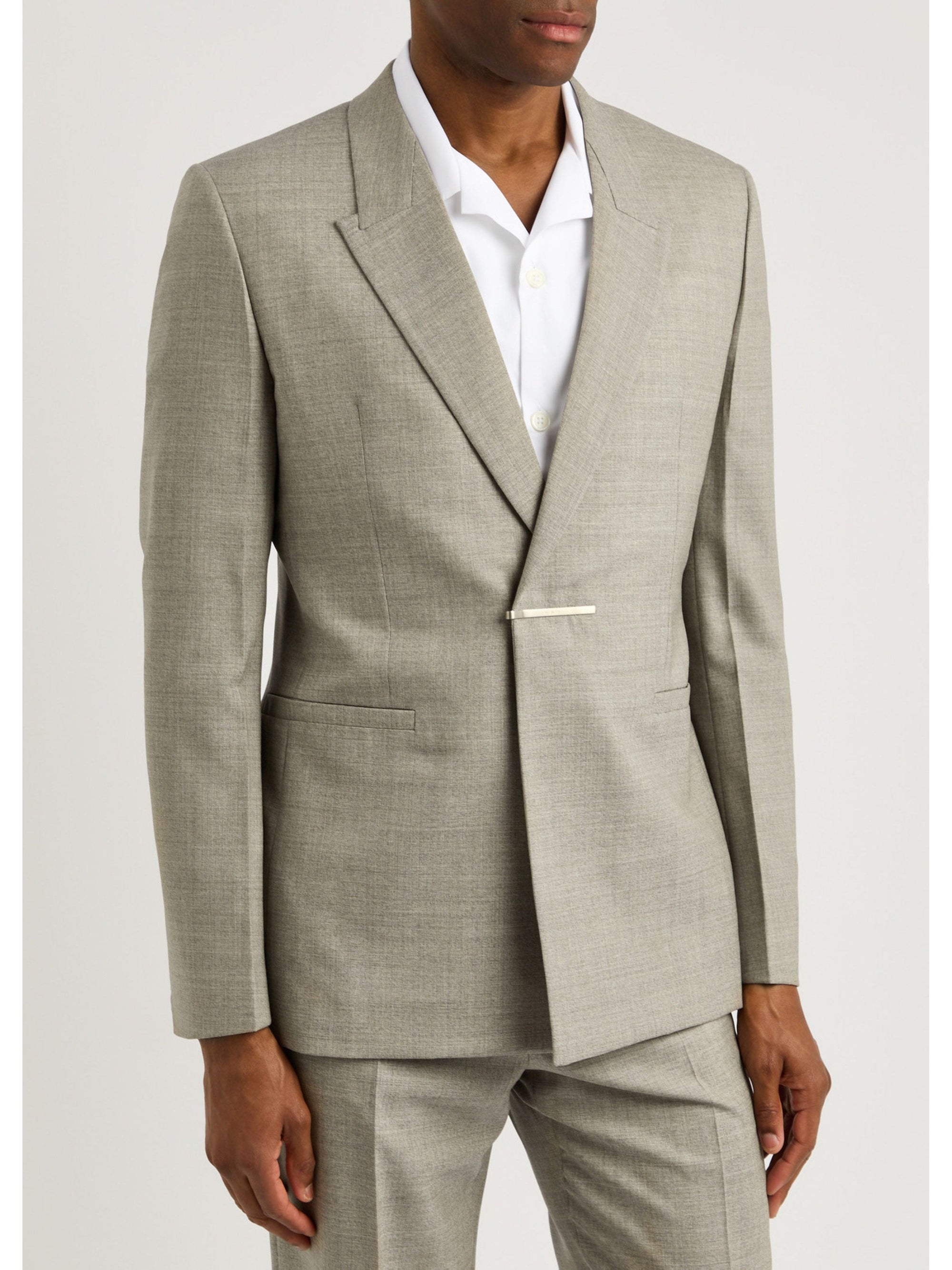 METAL BAR STRUCTURED SLIM FIT JACKET