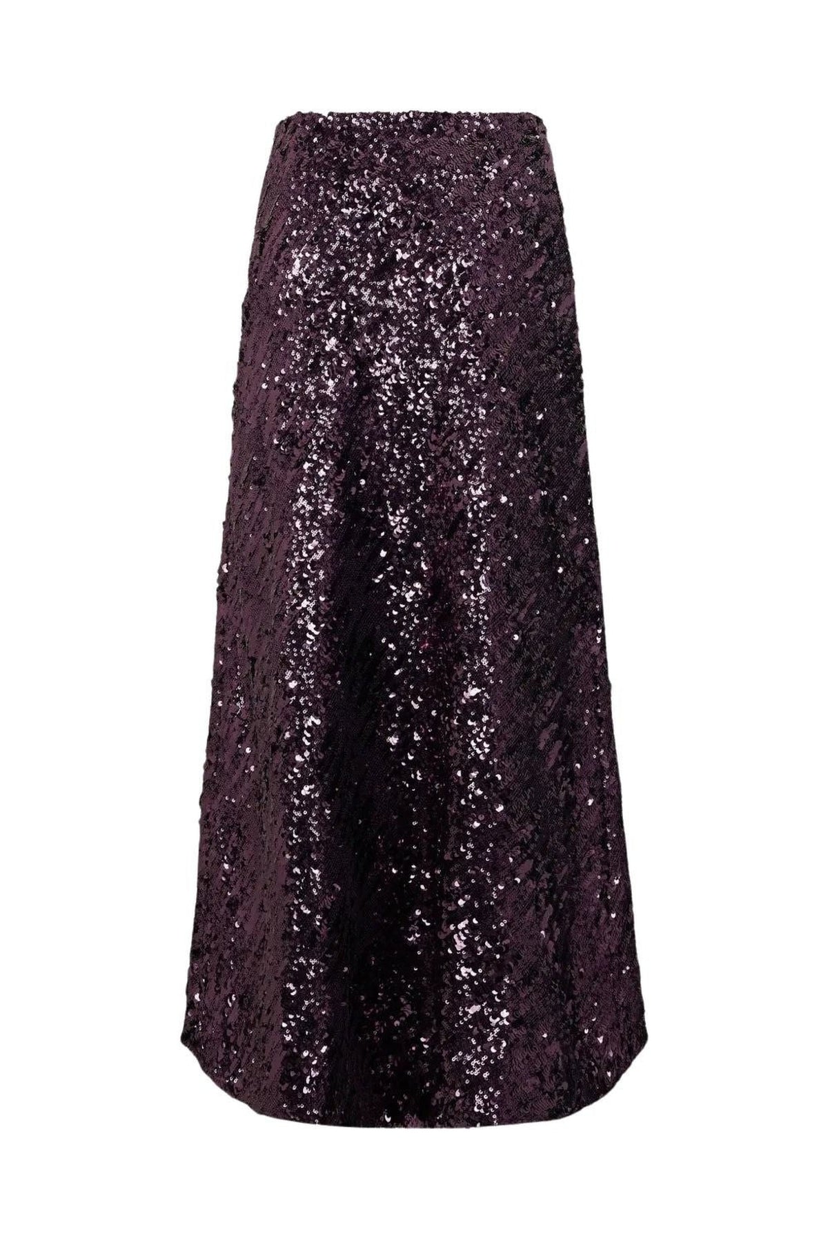 Long skirt in jersey with sequin details