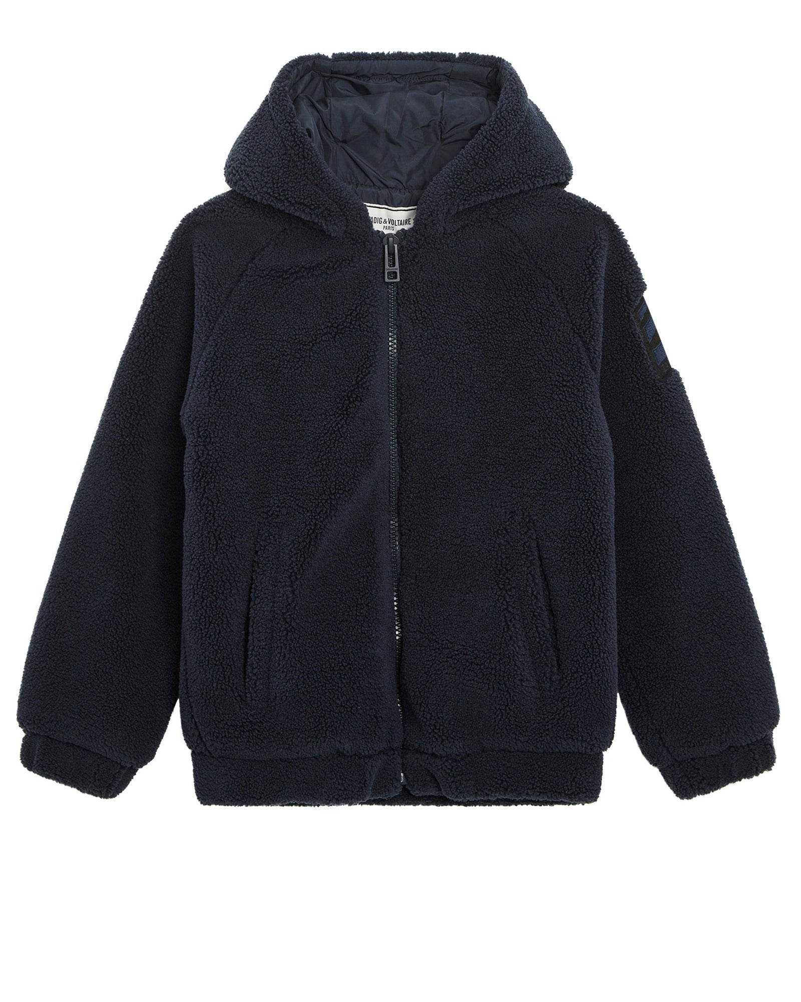 Veste en polaire duveteuse imprimée camouflage - Nuit