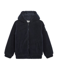 Fluffy fleece jacket with camouflage print - Night