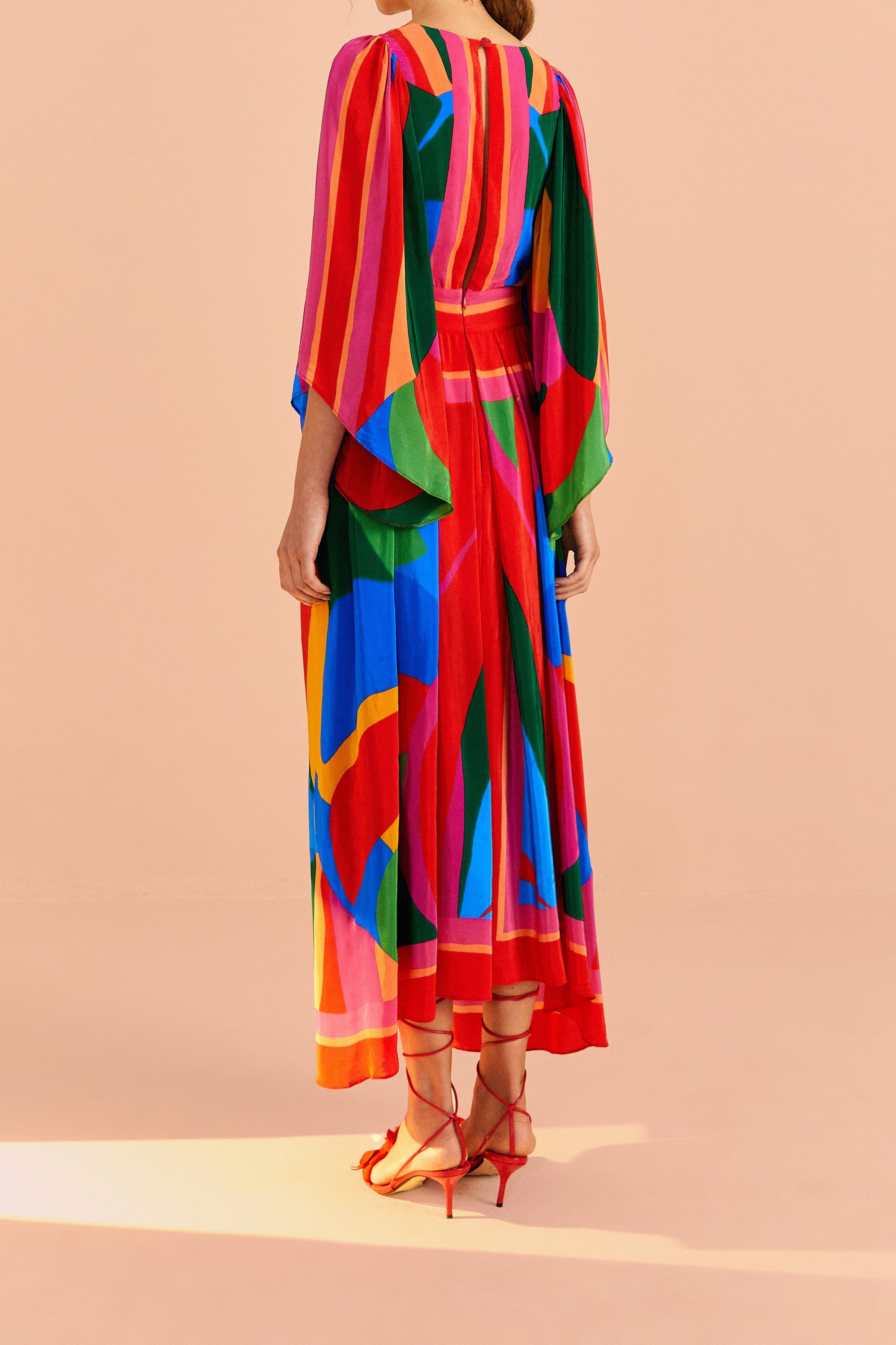 Robe longue Colorful Foliage - Multicolore