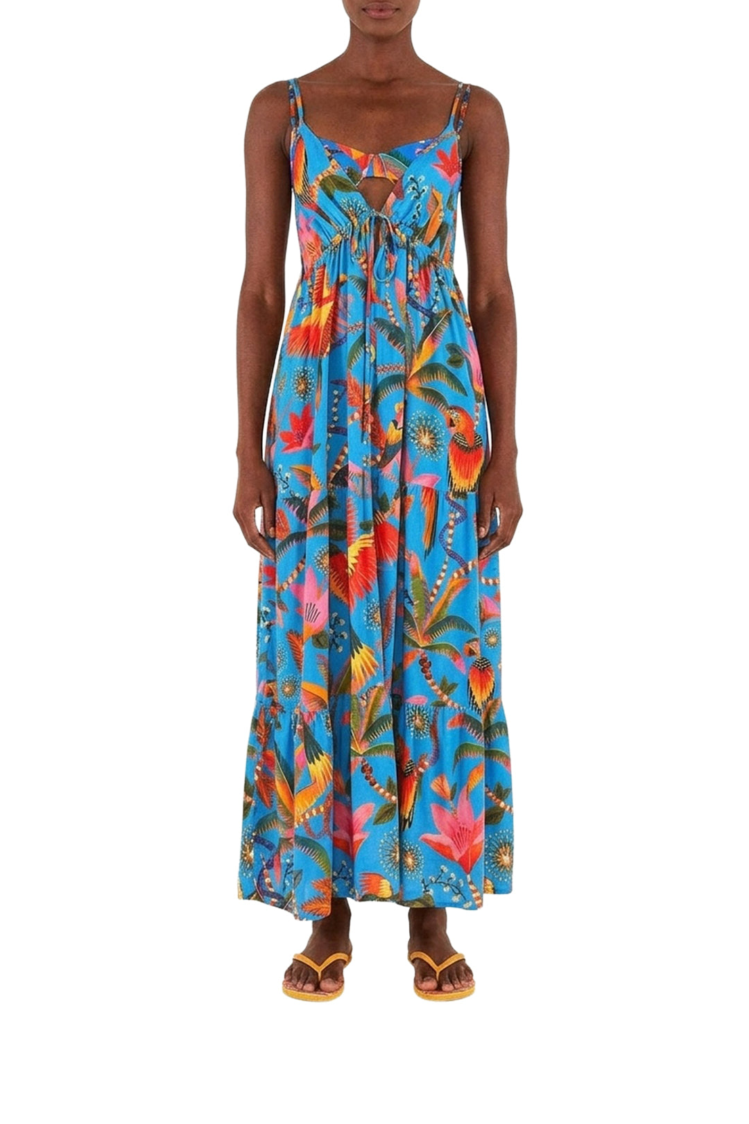 Robe longue Macaw Party - Bleu