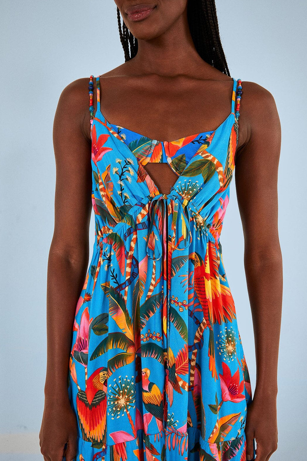 Robe longue Macaw Party - Bleu