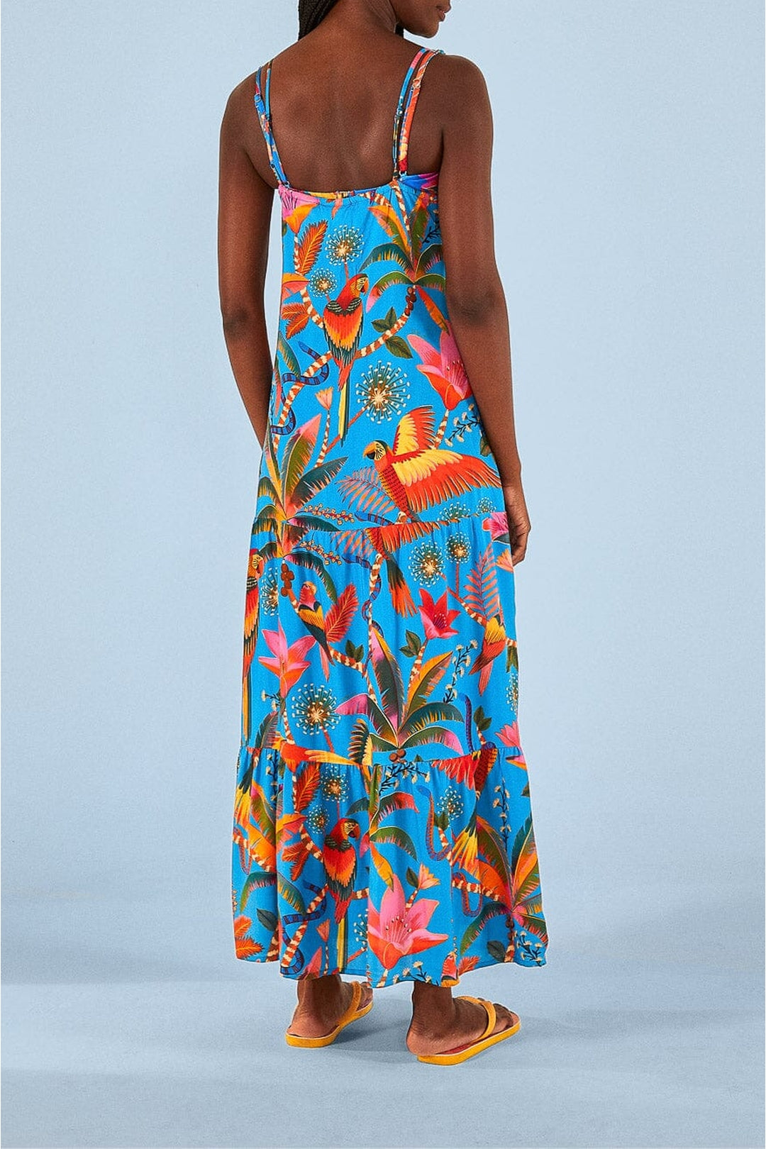Robe longue Macaw Party - Bleu