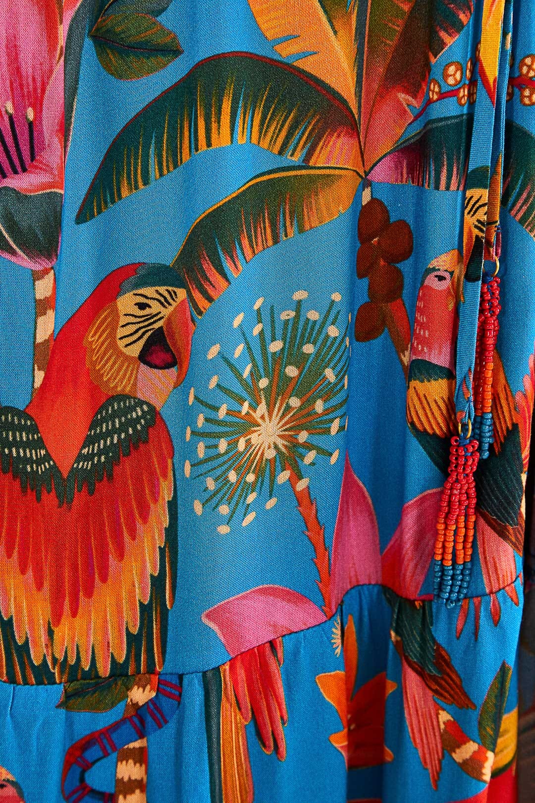 Robe longue Macaw Party - Bleu
