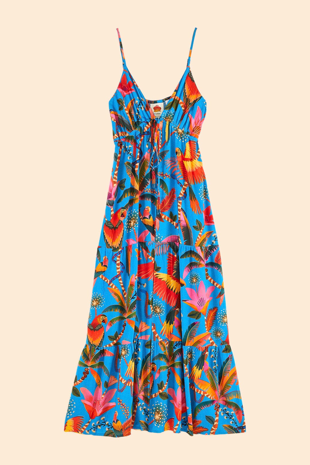 Robe longue Macaw Party - Bleu