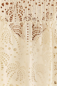 Blouse Palmiers richilier en coton - Blanc