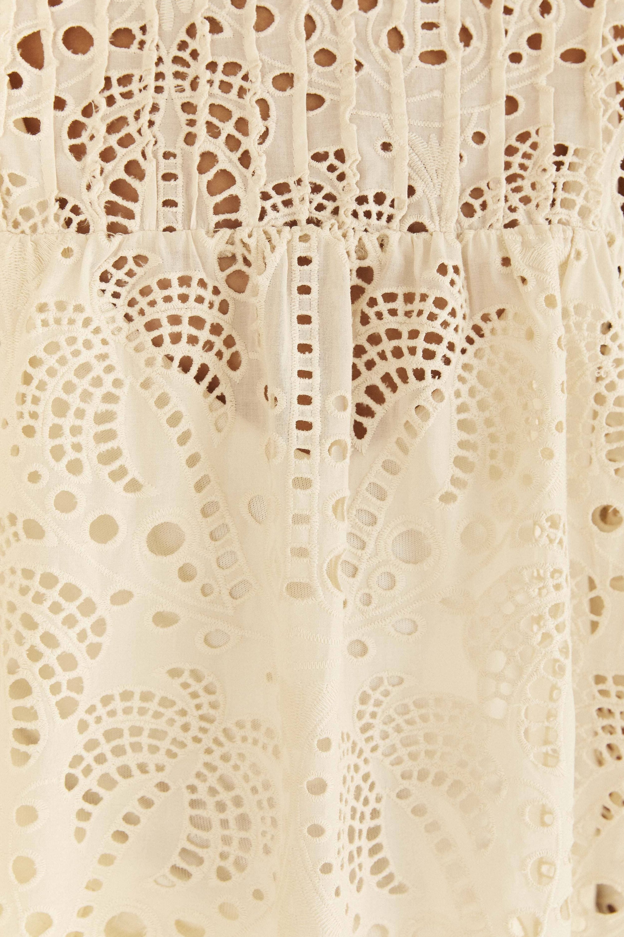 Blouse Palmiers richilier en coton - Blanc
