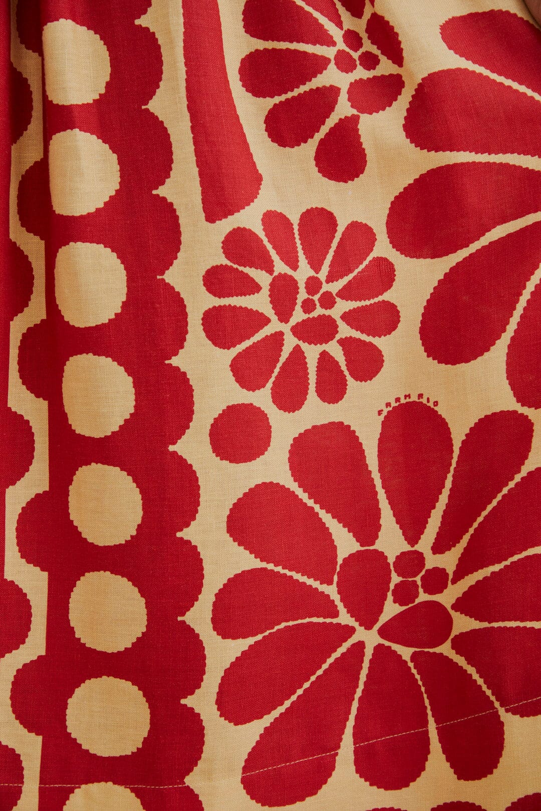 Robe midi à bretelles Palermo en lin - Rouge