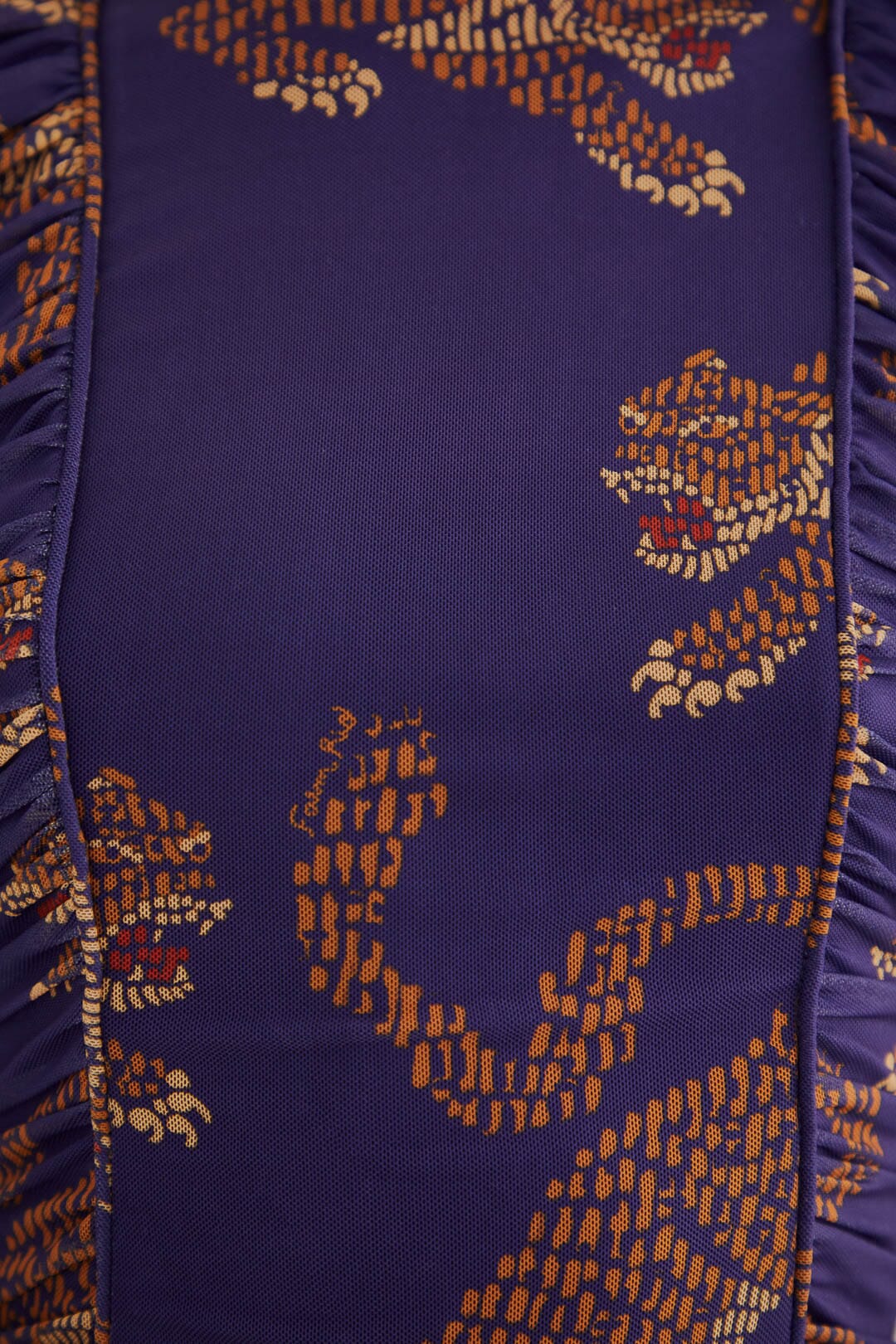 Robe midi Léopards - Bleu