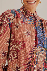 Robe courte à manches longues - Rose