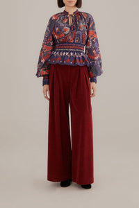 DJV_Tropical Shine Dark Blue Chemises & Blouses - Tropical Shine Dark Blue