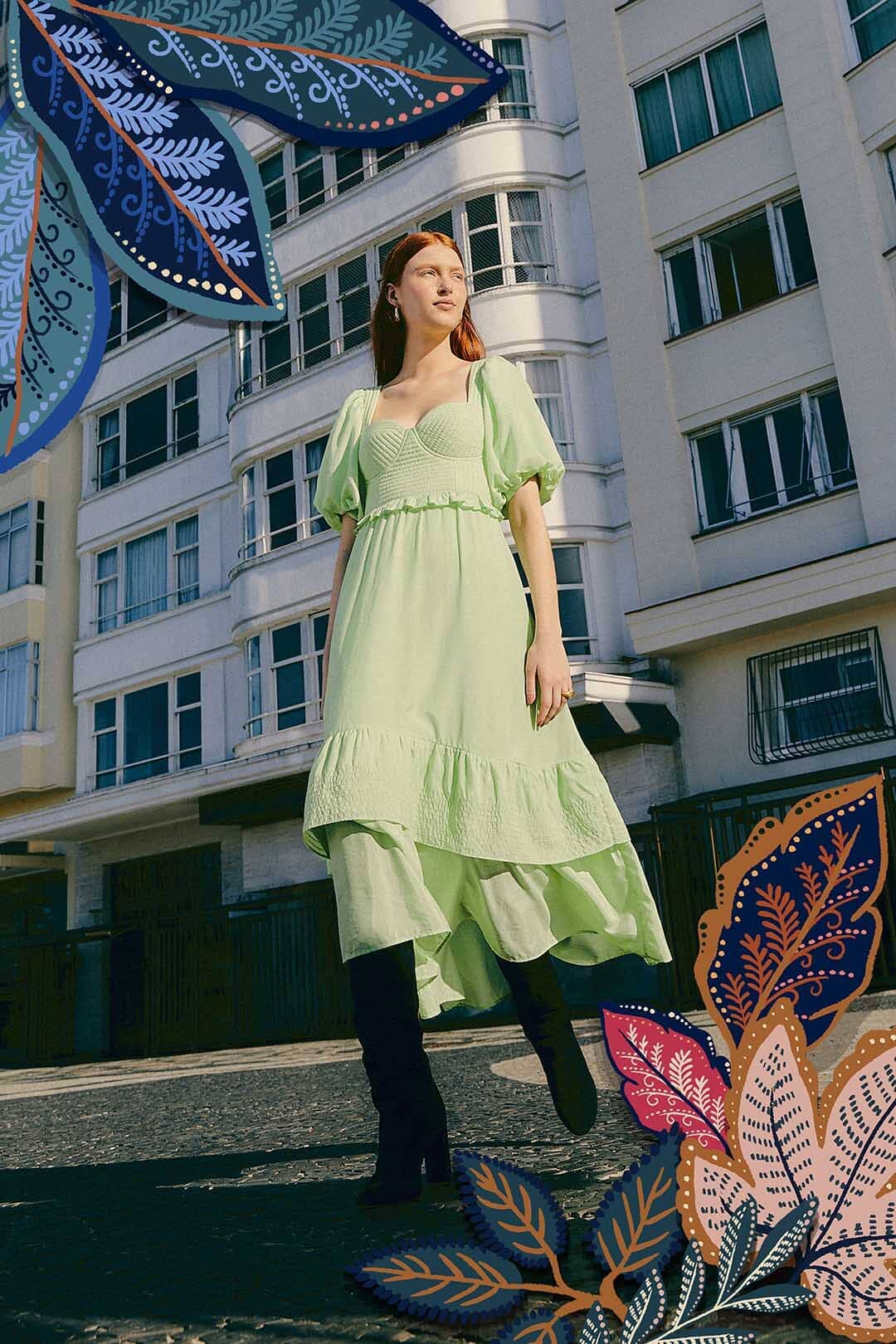 NEW_Green Robes midi - Green