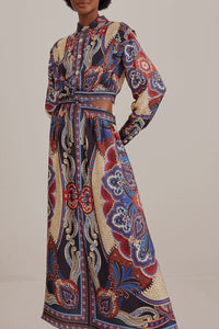 Robe longue Energy à découpe - Multicolore